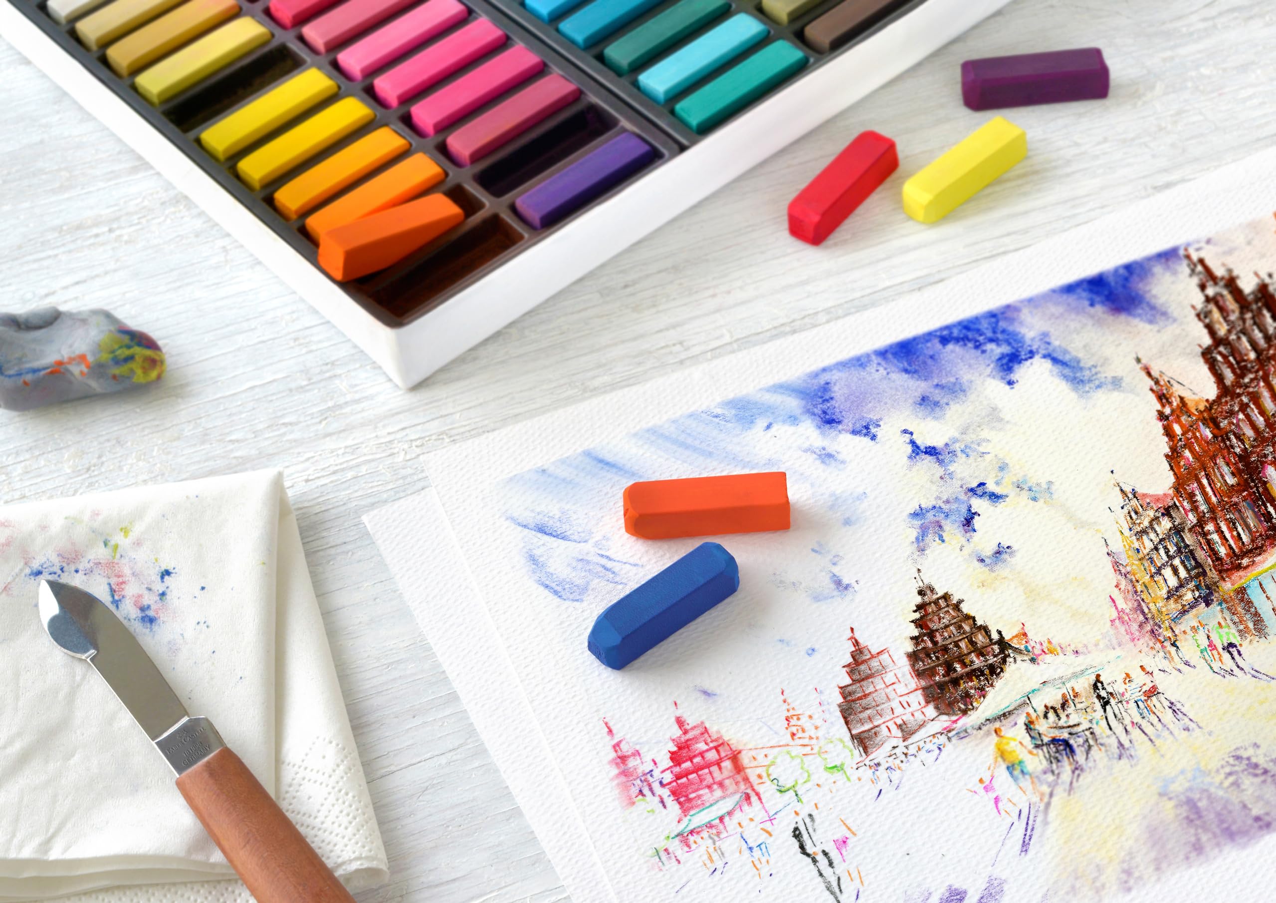 Faber-Castel FC128272 Creative Studio Soft Pastel Crayons (72 Pack), Assorted - Image 3