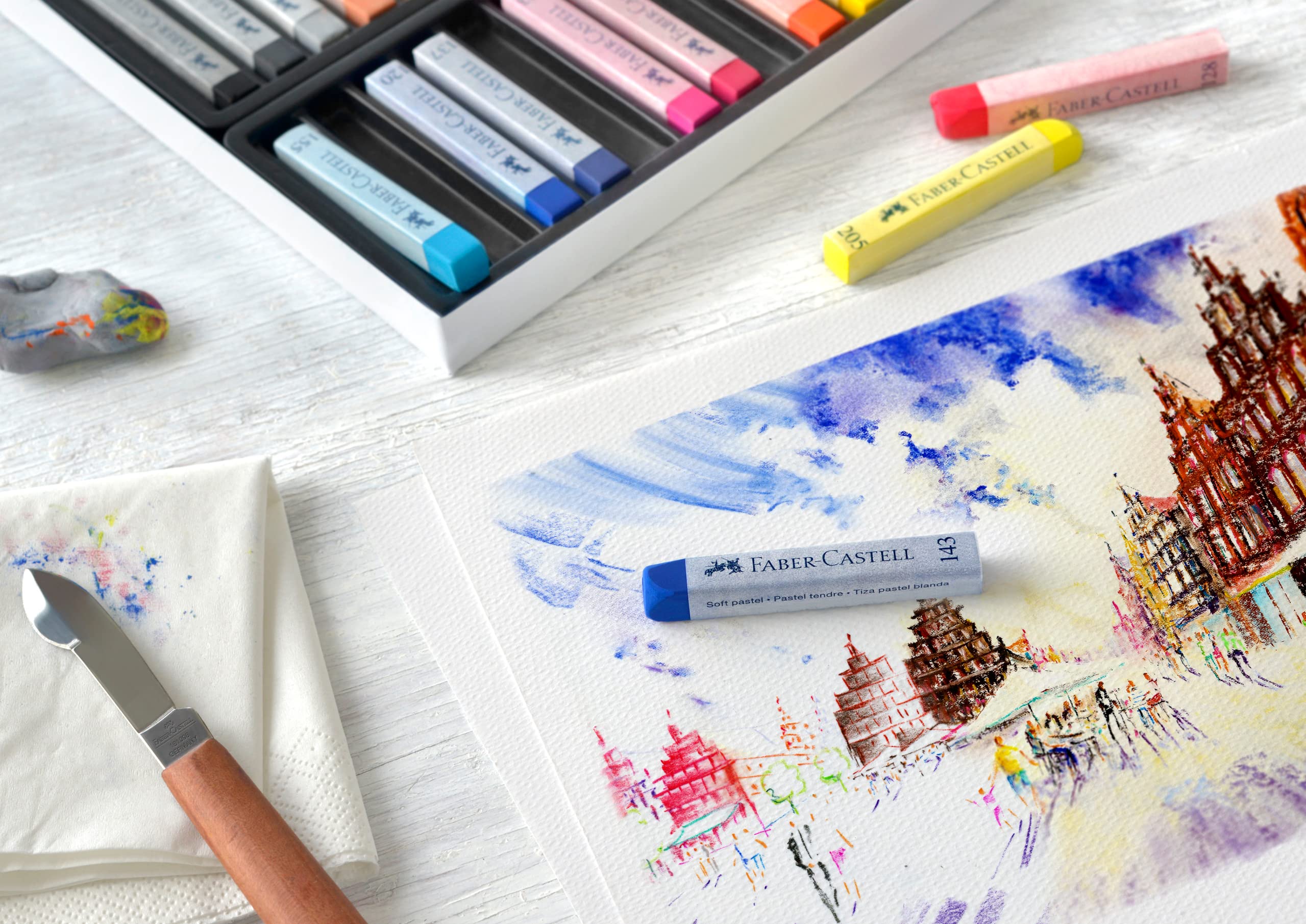 Faber-Castell 128324 Goldfaber Studio Soft Pastel Chalks Pack of 24 Assorted Colours - Image 3