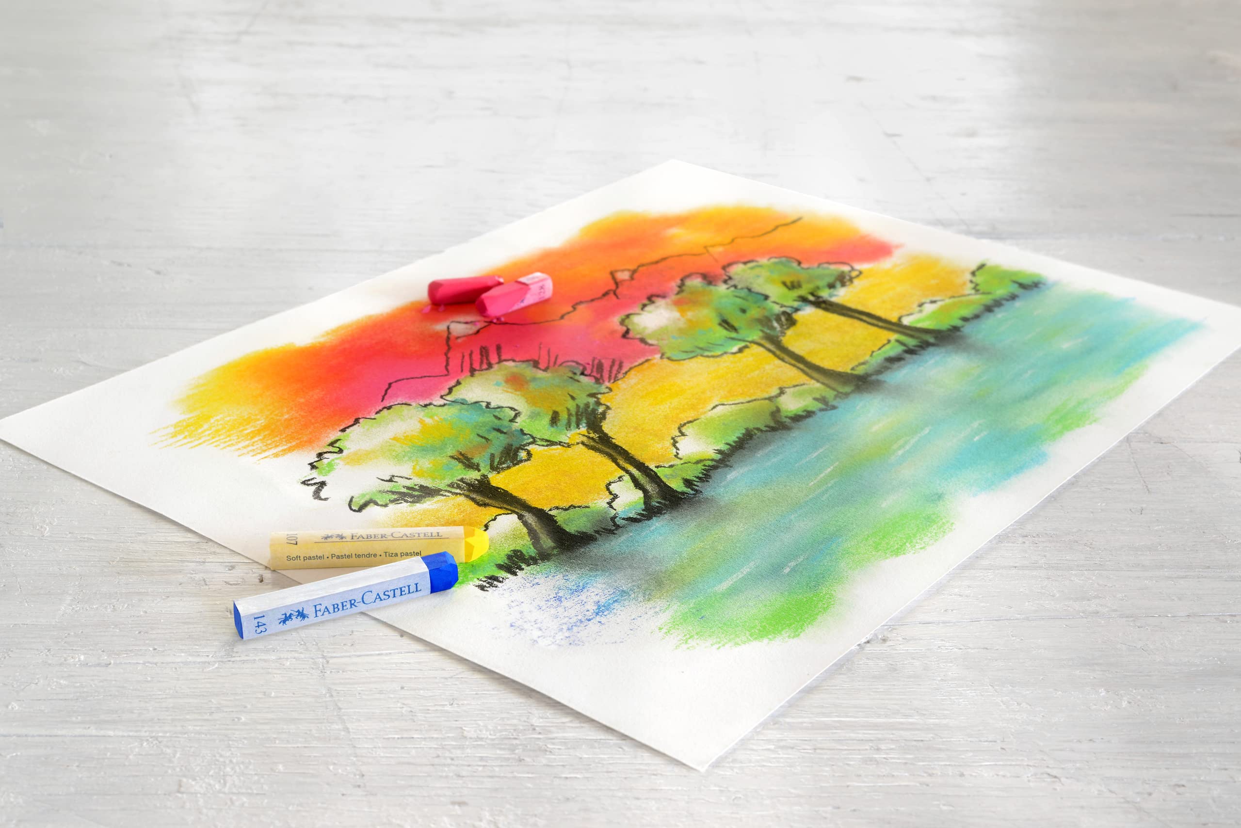 Faber-Castell 128324 Goldfaber Studio Soft Pastel Chalks Pack of 24 Assorted Colours - Image 4