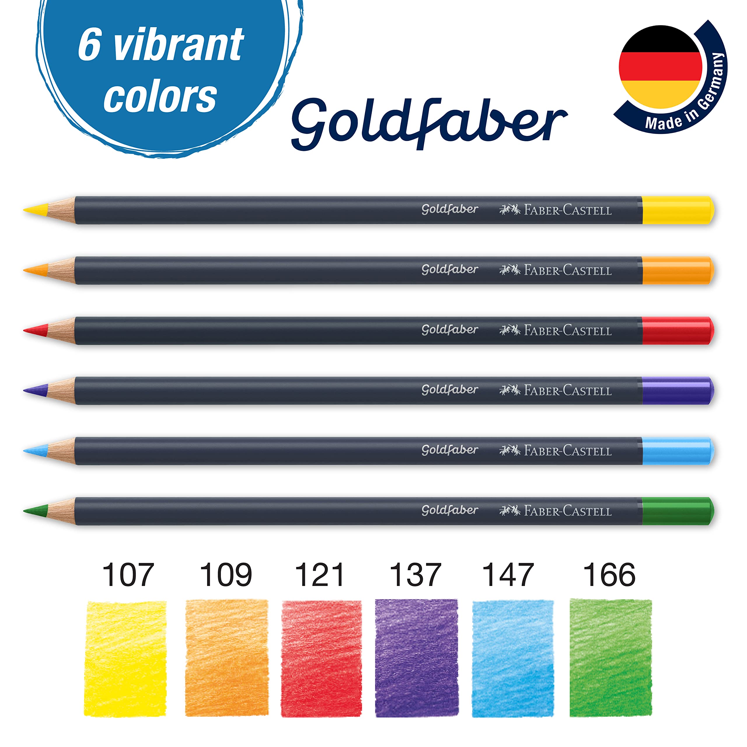 Faber-Castell Colored Pencil Art Set - 6 Coloring Pencils and 5 Drawing Tools, Art Set for Adults - Image 4