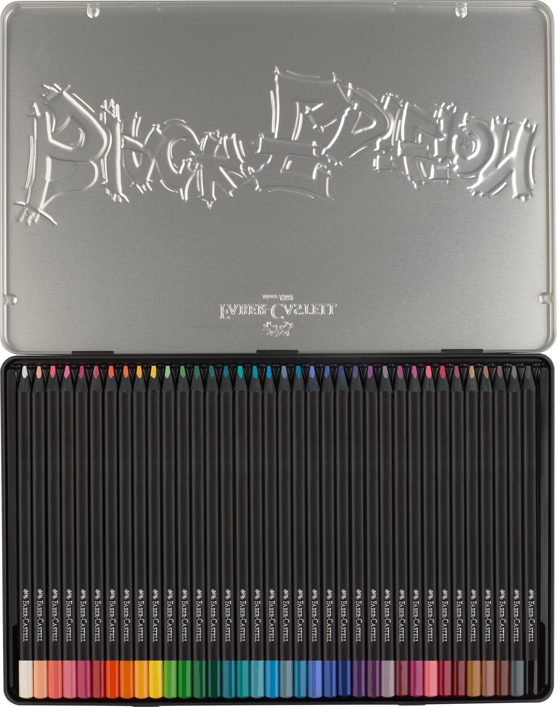 Faber-Castell Colouring Pencils Black Edition, tin of 36 tin of 12 - Image 3