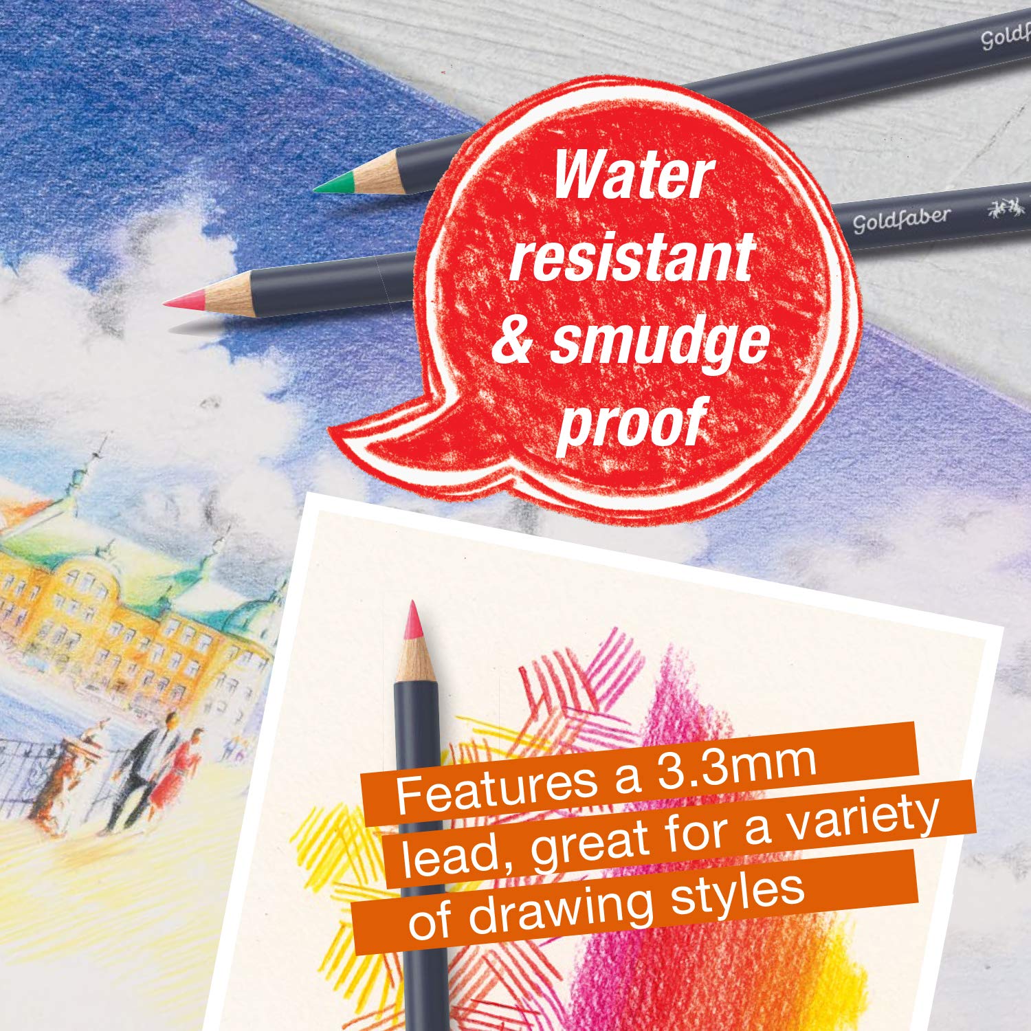 Faber-Castell Creative Studio Goldfaber Wooden Color Pencil Classpack - 144 Pencils in 12 Colors - Image 6