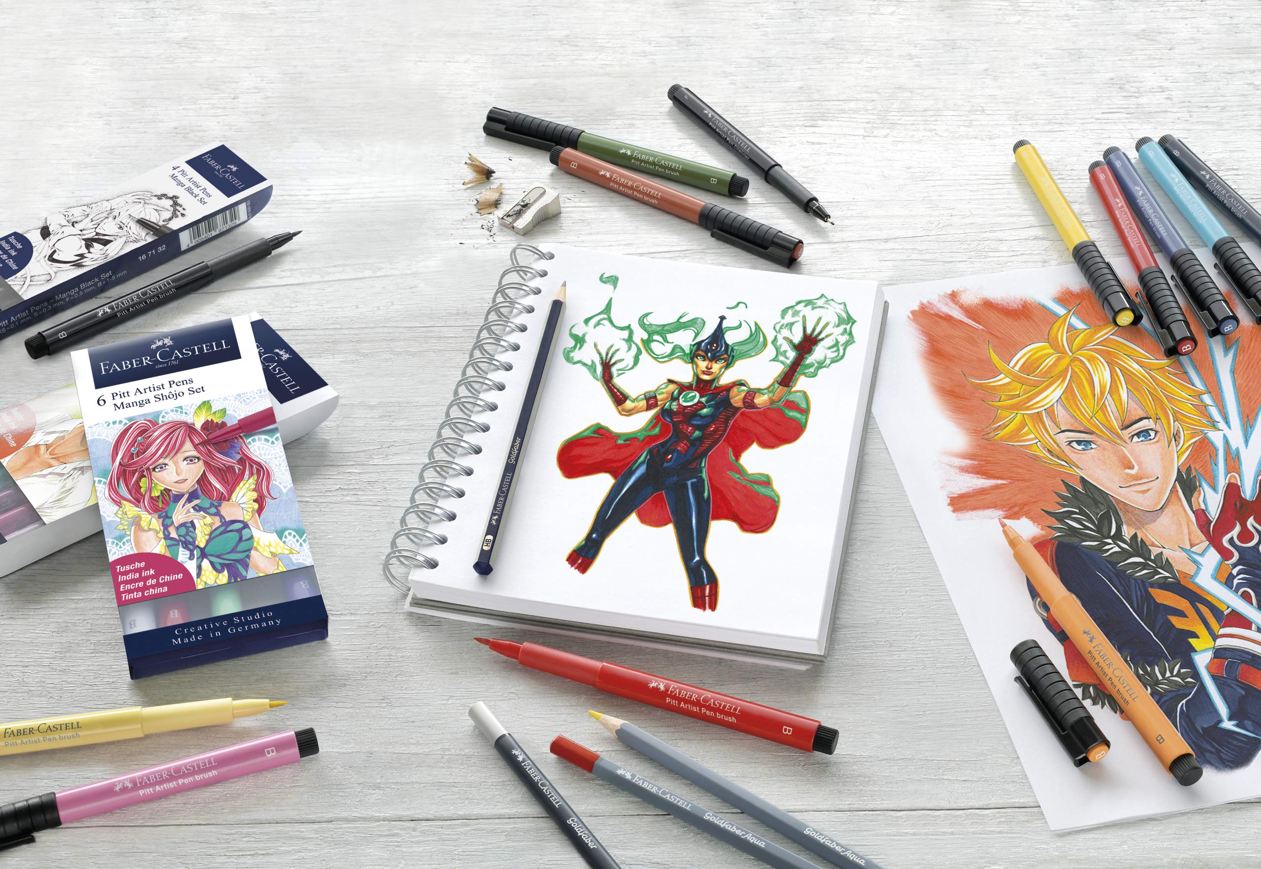 Faber-Castell Creative Studio Manga Starter Set, Multicoloured, For Art, Craft, Drawing, Sketching, Home, School, University, Colouring - Image 5