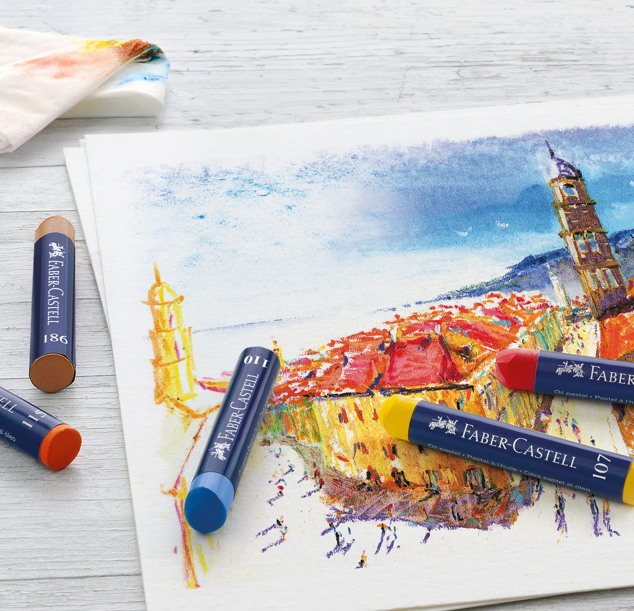 Faber-Castell Creative Studio Oil Pastel Crayons – 12 Vibrant Colors - Image 4