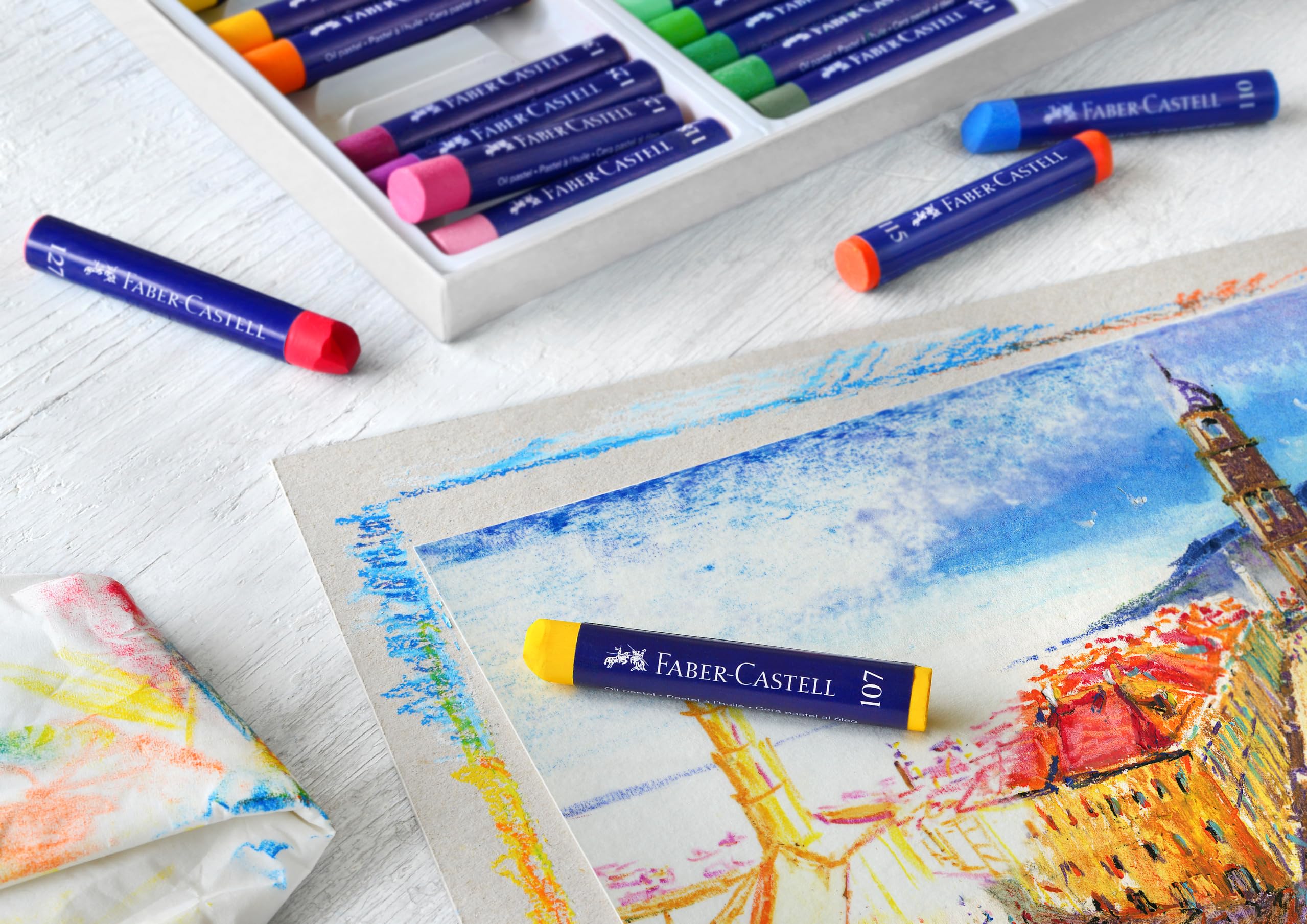 Faber-Castell Creative Studio Oil Pastel Crayons – 12 Vibrant Colors - Image 3