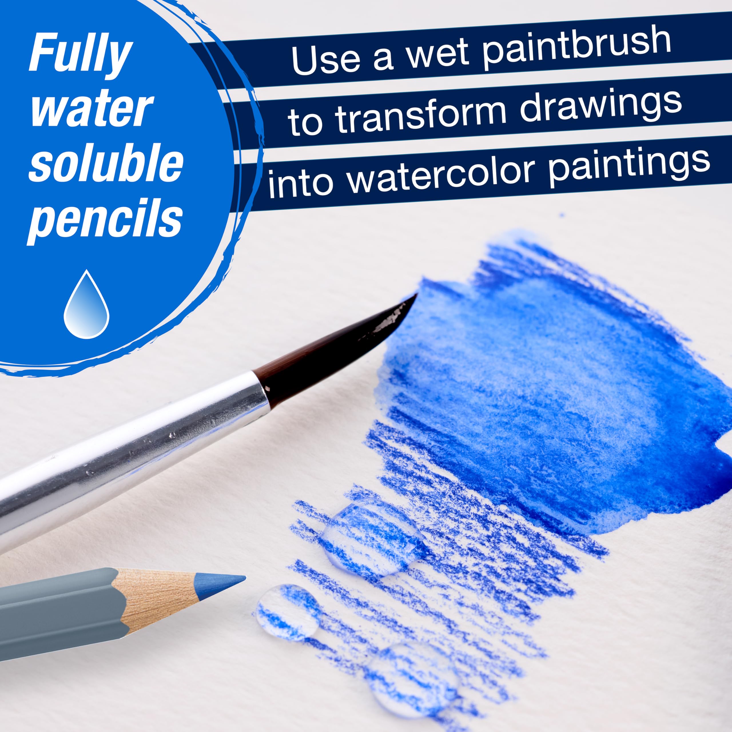 Faber-Castell Goldfaber Aqua Watercolor Pencils: 24 Count, Water-Soluble Colored Pencils for Drawing & Painting, Coloring Pencils & Art Supplies for Adults & Hobbyists - Image 3
