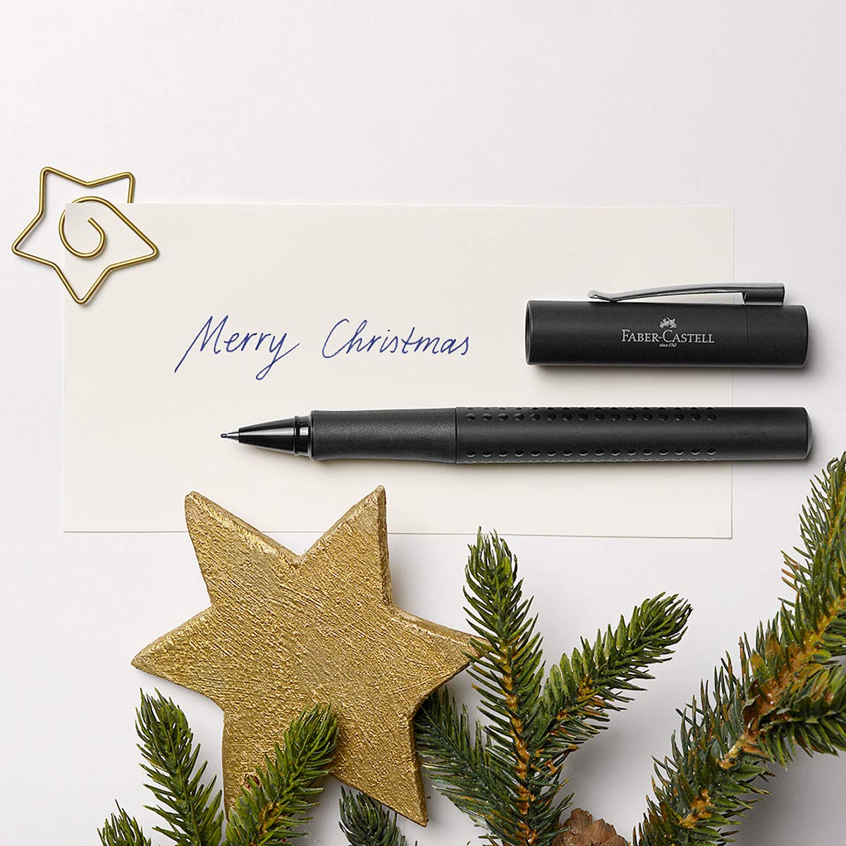 Faber-Castell Grip Edition Fountain Pen and Ballpoint Pen Set - All Black - Image 8