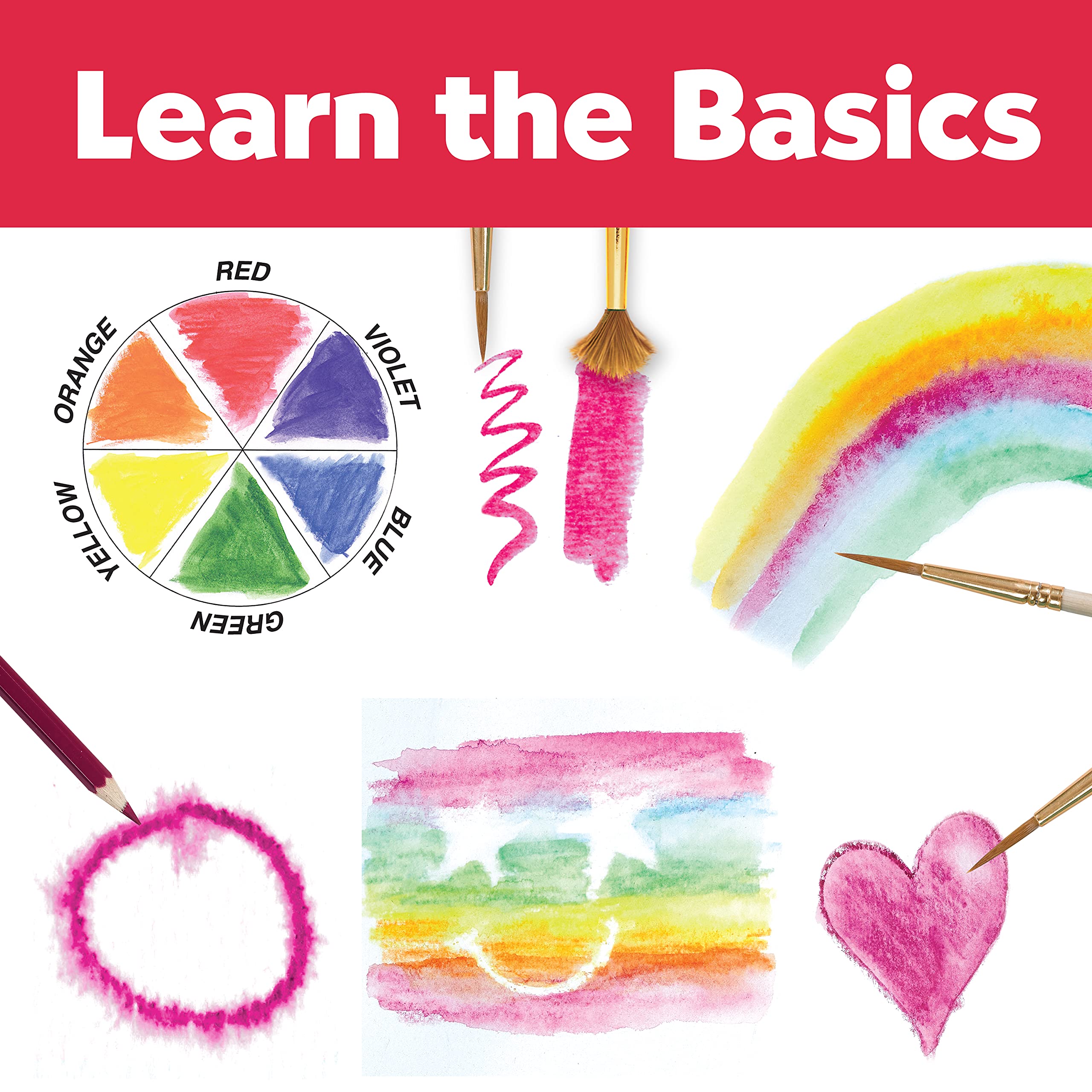 Faber-Castell How to Rainbow Watercolor Pencils Set - Kids Painting Kits, Art Kit for Kids 6-8+ - Image 4