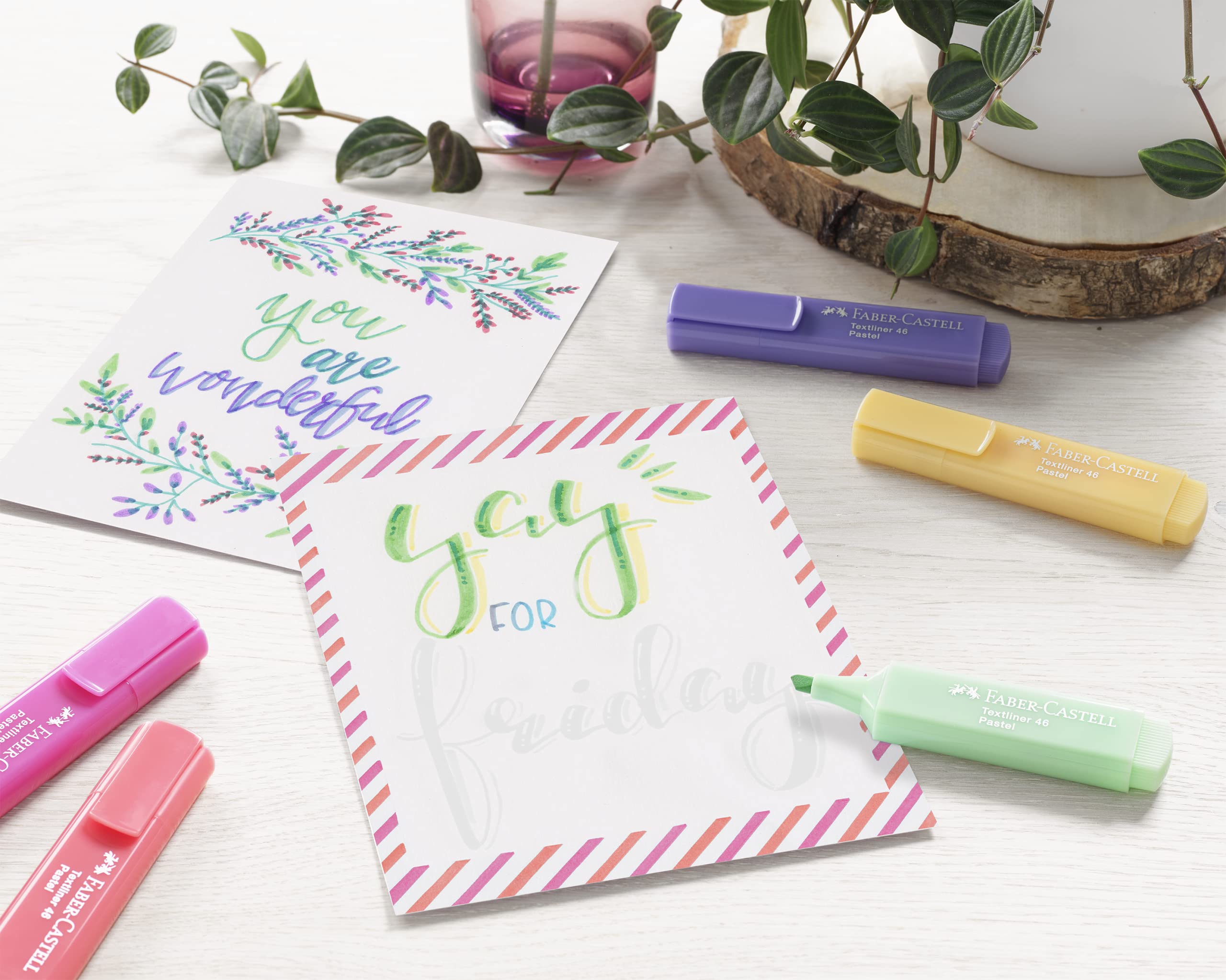 Faber-Castell Pastel Highlighters Set - 8 Chisel Tip Highlighter Pens in Assorted Pastel Colors - Image 6