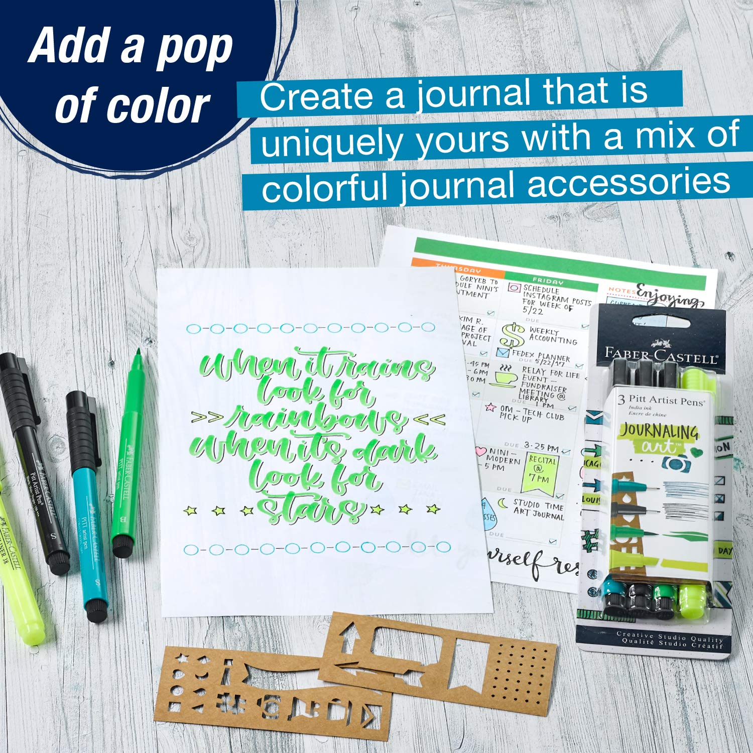 Faber-Castell Pitt Artist Journaling Art - Journal & Planner Accessory Kit, Multi (FC770088) - Image 6