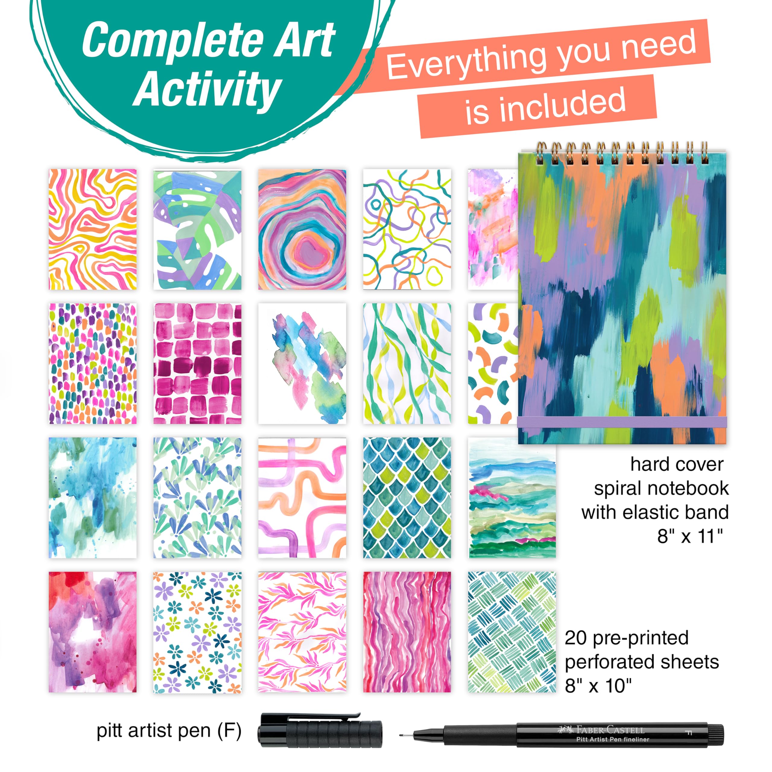 Faber-Castell Reverse Coloring & Doodling Book: Brights - Gifts for Mom | Relaxing Adult Coloring Book for Anxiety | Reverse Coloring Book for Adults| Coloring Books for Adults Relaxation - Image 3