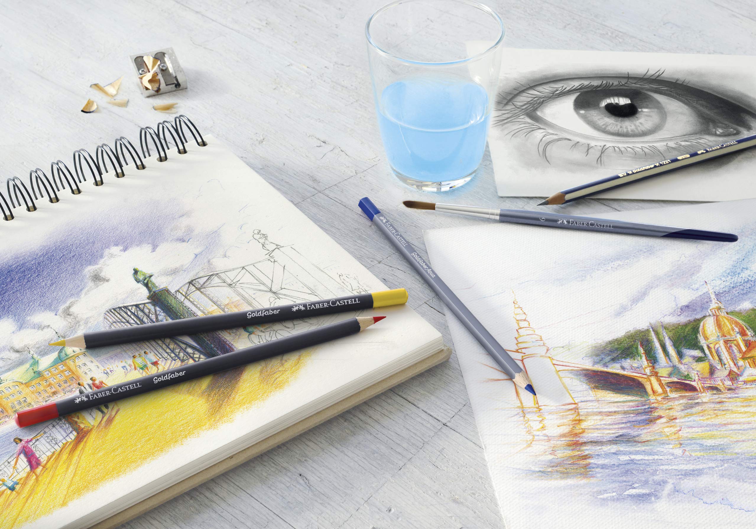 Goldfaber Aqua Watercolour Pencil - 183 Light Yellow Ochre - Image 4