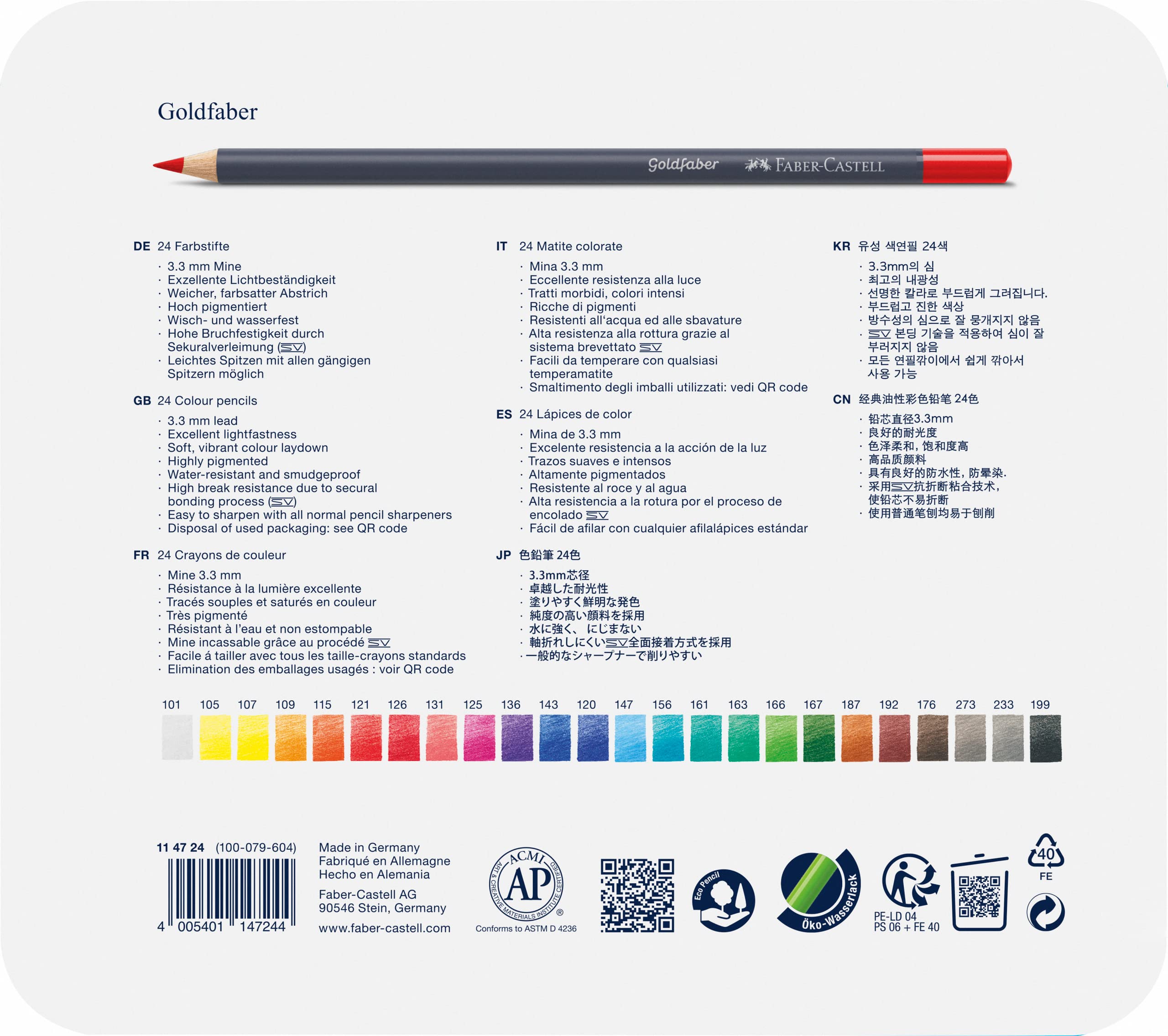 Goldfaber Colour Pencil in Metal Tin (Pack of 24) - Image 6