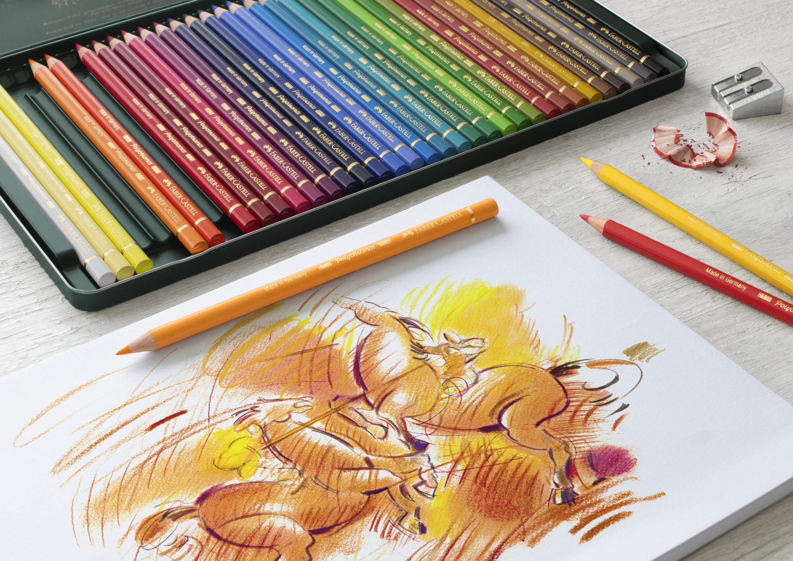 Polychromous Colored Pencil Set In Metal Tin 60pc - Image 7